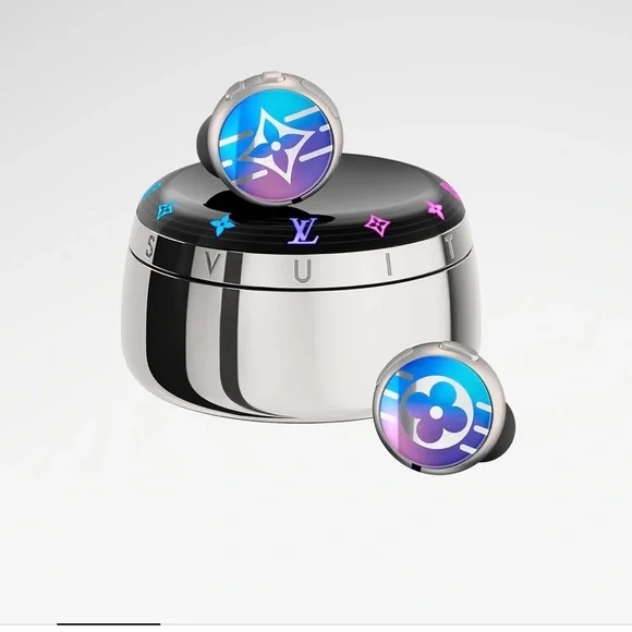 Louis Vuitton Wireless Earbuds with Charging Case Light Up Blue to Violet Earbud Headphones